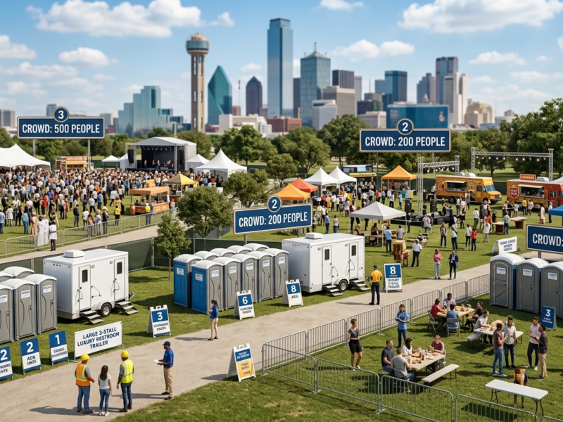 How Many Porta Potties Do I Need for 100, 200, or 500 People?